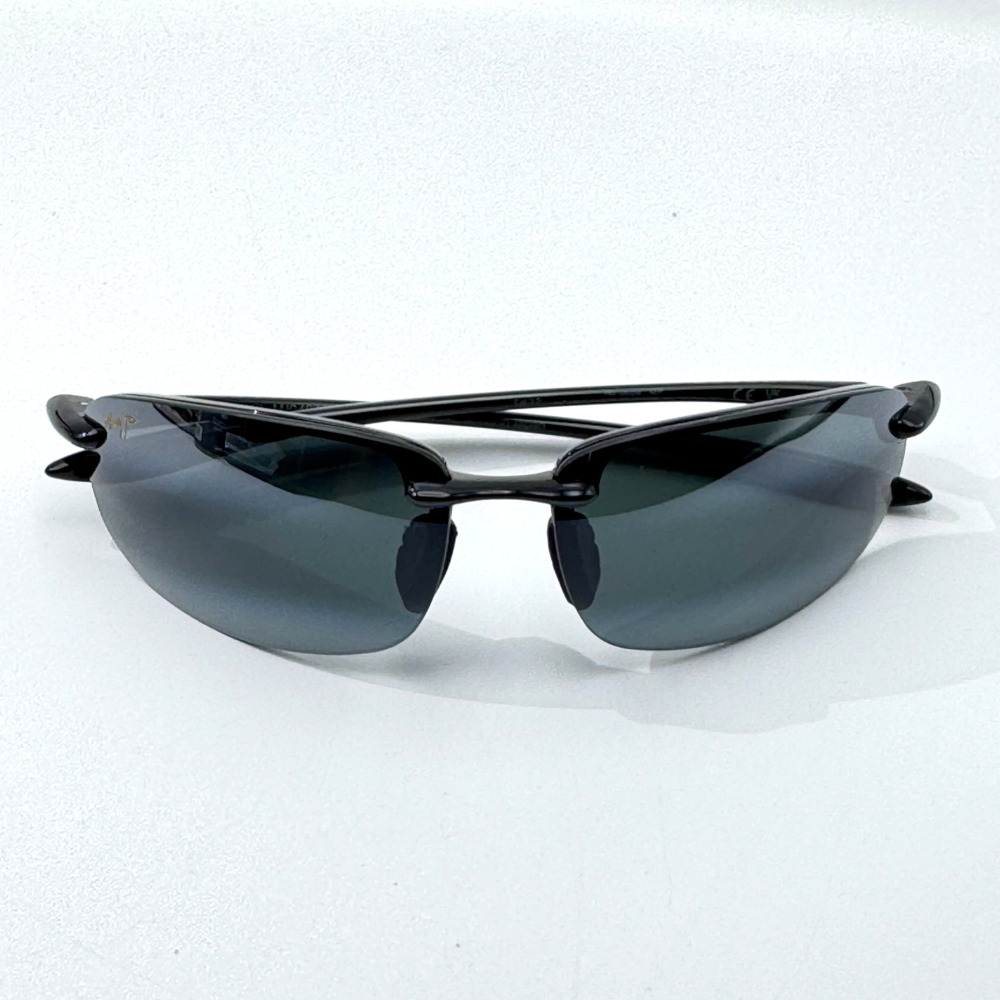 Maui Jim Sunglasses Ho'okipa MP MJ0407 001 Black Wrap Frame Gray Polarized Lens